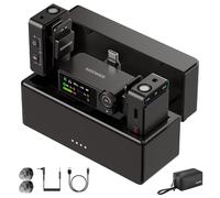 NEEWER CM36 Pro Wireless Microphone, AI Noise Cancellation, 48KHz/32bit Float, 8GB Storage, 85dB SNR, 54H Battery with Charging Case, 328ft Range, Lav Mic for iPhone Android Vlog Camera PC