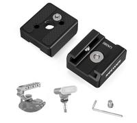 NEEWER Cold Shoe Mount Adapter Set (2 Pack), 1/4" Screw, Spring Loaded Anti Off Pins for ARRI, Compatible with DJI Mic Transmitter, Flash, Monitor Mount, LED Panel Light, Magic Arm, Tripod, UA080