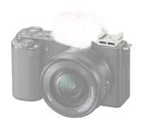 Neewer Cold Shoe Wind Muff for ZV Series Vlog Cameras, Microphone Furry Windscreen with Cold Shoe Mount Adapter Accessory Compatible with Sony ZV-1F ZV-E10 ZV-1 ZV-E1 ZV-1 II, CA133 White