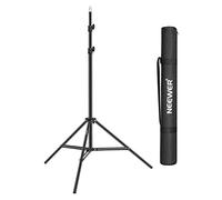 Neewer Collapsible Metal Photography Light Stand with Inner Spring Cushion, 1/4" Screw, and Carrying Bag for Lights, Reflectors, Softboxes, Backgrounds - 6.2ft/1.9m, Black