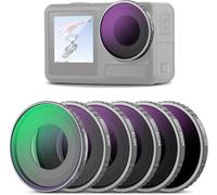NEEWER CPL & ND Filter Compatible with DJI Osmo Action 4/Action 5 Pro (6 Pack), Screw On CPL+ND8+ND16+ND32+ND64+ND1000 Filter Kit Action Camera Accessories Multicoated HD Optical Glass, FL-A13