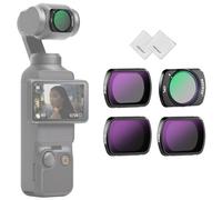 NEEWER CPL ND Filter Kit Compatible with DJI Osmo Pocket 4 & Pocket 3 Creator Combo Accessories, Multicoated HD Magnetic Circular Polarizing ND16 ND64 ND256 Filter Set with 2X Cleaning Cloth