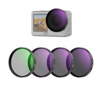 NEEWER CPL + ND Filter Set Compatible with DJI Osmo Action 6 Only, 4 Pack ND8/16/32 Adjustable Circular Polarizing Polarizer Snap On Multicoated HD Action Camera Photography Accessories, FL-B1
