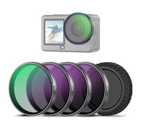 NEEWER CPL ND Filter Set Compatible with DJI Osmo Action 6 Only, Snap On 4 Pack ND8/16/32 Adjustable Circular Polarizing Lens Filters Multicoated Action Camera Photography Accessories with Lens Cap