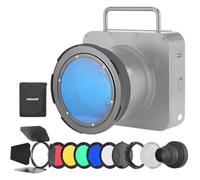 NEEWER CQB1 Magnetic Flash Accessories Kit Exclusively for Q4/Q6 Outdoor Studio Photography Flash, Includes 10pcs Light Control Flash Modifier Diffuser Adapter