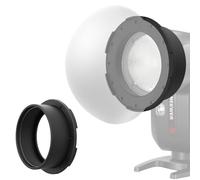 NEEWER CRS13 Round Flash Magnetic Adapter Ring, Silicone Mount Holder | Light Diffuser Attachment Compatible with Godox V1/V1 PRO, NEEWER Z2 Z2PRO Z2II Z3 Q120 Series Round Head Speedlight