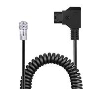 NEEWER D-Tap to BMPCC Power Cable Coiled 4K/6K Compatible with Blackmagic Pocket Cinema Camera 4K/6K Gold Mount V Mount Battery Weipu 2 Pin Female to P Tap, 16-50" Length