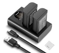 NEEWER DMW-BLK22 Replacement Battery & Charger Set, 2Pcs 2400mAh Battery, Dual Channel USB Charger, Cleaning Cloth, Compatible with Panasonic Lumix DC-S5 DC-S5II DC-S5IIX GH5 II GH6 S5II S5M2 Cameras