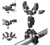NEEWER Double Super Clamp Camera Mount with Magic Arm, Cold Shoes for Desk Studio Light Stand Holder Photography Reflector, Flag, Cross Bars, Motorcycle, Umbrella, Pole Stick Shoot Accessories Tools