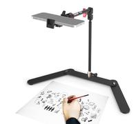 NEEWER DS026 Overhead Desktop Phone Tripod Stand with Ball Head & Boom Arm | Articulating Phone Holder Clamp Mount, Shock Absorbing Foldable Base, Piano Cooking Drawing Sketching Live Streaming