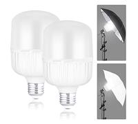 Neewer E27 35W LED Light Bulbs, 2 Packs, 3450 Lumens/5700K/CRI 93+/15000h Lifespan, Bright Video Photography Lighting, Silent/No Flicker/Non Dimmable 350W Incandescent Equivalent, CE & UKCA Certified
