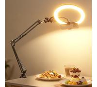 NEEWER Entry Level Version 10.5" Overhead Desktop LED Ring Light, Clamp Stand for Desk/Remote/Phone Holder Compatible with iPhone, 10W Streaming Recording Selfie Laptop Video Conference Lighting, N31