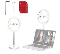 NEEWER ENTRY LEVEL VERSION 10" 7W LED Selfie Ring Light with Desk Stand/Phone Holder/3 Modes, CRI85+ 3000mAh Rechargeable Video Conference Lighting for iPhone Streaming Video Recording Makeup, N17