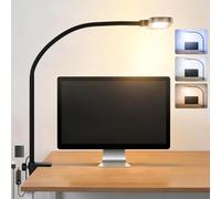 NEEWER Entry Level Version Desktop LED Lamp with Clamp, 10W Edge Lit Clip on Flexible Monitor Light with Eye Protection 5 Color Modes CRI80+ Dimmable for Home Office Desk Study Reading Workbench, N33