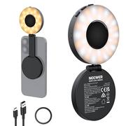 NEEWER ENTRY LEVEL VERSION Magnetic Selfie Light Compatible with MagSafe iPhone, 4 Mode CRI95+ 914lx 1.5W Plastic Folding Small LED Phone Fill Ring Lighting for Recording Makeup Video Conference,NL40R