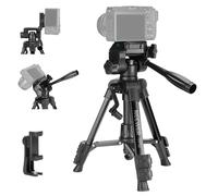 NEEWER ENTRY LEVEL VERSION Mini Desk Tripod for Camera, Small Compact Portable DSLR Camcorder Webcam Stand, 3 Way Pan Tilt Head Cell Phone Holder Mount Compatible with iPhone for Video Recording, TP52
