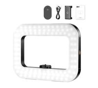 NEEWER ENTRY LEVEL VERSION Phone Video Rig with Light, Handheld Stabilizer with 20W Bi Color LED Square Ring Light, 3 Cold Shoes/5200mAh Battery/CRI80+ for Selfie Streaming Vlog Recording, NL200B