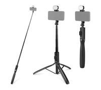 NEEWER ENTRY LEVEL VERSION Selfie Stick Tripod with Light & Remote Compatible with iPhone Samsung Android, 67" Extendable Portable Travel Cell Phone Holder Stand for Video Recording Filming, PA987