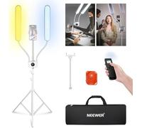 NEEWER Esthetician light with Phone Holder & Travel Bag Kit, Support 2.4G/PC/MAC Control & Separate Control of 2 Light Heads, CRI98+ Bi Color Stepless Dimmable Tattoo Light Lash Lamp, BH40B (UK plug)