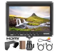 NEEWER F100 7" Camera Field Monitor Updated Version, 450nit HD Video Assist | IPS 1280x800, HDMI, 1080p, Peak Focus Histogram, F750 Battery, 360° Ball Head for DSLRs Handheld Stabilizer Film Making Rig