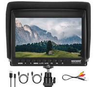 NEEWER F100 7inch Camera Field Monitor, 450nit HD Video Assist IPS 1280x800 HDMI Input 1080p with Peak Focus, Histogram, Sunshade for DSLRs, Handheld Stabilizer, Film Video Making Rig (NO Battery)