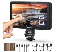 NEEWER F600 7" Camera Field Monitor, 2400nit HD 1920x1080 IPS Touch Screen | 3D LUT, 4K HDMI Loop in/Out with Peak Focus DSLR Video Assist HDR Waveform, Cold Shoe Mount, 2 NP-F750 Batteries & Cable