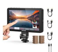 NEEWER F700 7" Camera Field Monitor, 2000nit HD 1920x1080 IPS Touch Screen 3D LUT, 4K HDMI Loop in/Out Peak Focus DSLR Video Assist HDR Waveform, Cold Shoe Mount, 2 NP-F750 Batteries, Cleaning Cloth