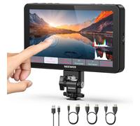 Neewer F700 7" Camera Field Monitor, 2000nit HD 1920x1080 IPS Touch Screen with 3D LUT, 4K HDMI Loop in/Out with Peak Focus DSLR Video Assist HDR Waveform, Cold Shoe Mount, Battery Not Included