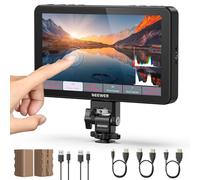 NEEWER F700 7" Camera Field Monitor, 2000nit HD 1920x1080 IPS Touch Screen with 3D LUT, 4K HDMI Loop in/Out with Peak Focus DSLR Video Assist HDR Waveform, Cold Shoe Mount, 2 NP-F750 Batteries & Cable