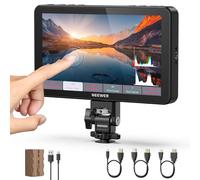 Neewer F700 7" Camera Field Monitor, 2000nit HD 1920x1080 IPS Touch Screen with 3D LUT, 4K HDMI Loop in/Out with Peak Focus DSLR Video Assist HDR Waveform, Cold Shoe Mount, 5200mAh Battery & Cable