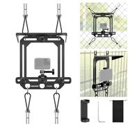 NEEWER Fence Mount with Sunshade Compatible with iPhone Mevo Camera GoPro Insta360 DJI Pocket Radar Game Changer App, Metal Mounting Kit & Phone Holder for Baseball Streaming Video Recording, PA036B