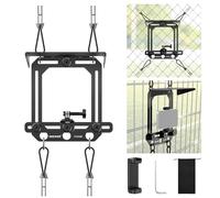 NEEWER Fence Mount with Sunshade Compatible with iPhone Mevo Camera GoPro Insta360 DJI Pocket Radar Game Changer App, Metal Mounting Kit & Phone Holder for Baseball Streaming Video Recording, PA036B