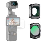 NEEWER Filter Accessories Compatible with DJI Osmo Pocket 3 & Creator Combo, Magnetic CPL, 0.75X Wide Angle Lens 108° FOV, 2 Screen Protectors Photography Filter Kit, FL-B29