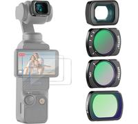 NEEWER Filter Set (3 Pack) with 0.75X Wide Angle Lens 108° FOV, Variable ND 2-32 CPL 1/4 Black Mist Diffusion Filter Compatible with DJI Osmo Pocket 3 Creator Combo Accessories, FL-B09