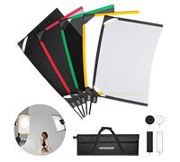 Neewer Foldable Scrim Flag Kit, 18x24in/45x60cm 5 In 1 Photography Flag Panel Lighting Reflector Diffuser Light Modifier Shaper for Soft, Diffused & Light Effects, Carry Bag Included, SF4560F