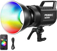 NEEWER FS150C 300W COB Video Light RGB with 2.4G/Application Remote Control, Two-Tone Continuous LED Lighting, Bowens Mount Photo Studio Light