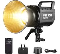 NEEWER FS230B LED Video Light 2.4G/APP Control, 230W Bi Color COB Silent Photography Continuous Output Lighting with 4 PWM Dimming Types, 110000lux/m, 2700K-6500K, CRI 97+, 12 Scenes, Bowens Mount