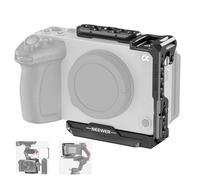 NEEWER FX3 FX30 Half Cage for Sony FX3 FX30 Camera, Aluminum Video Rig with NATO Rail, 3/8" ARRI, 1/4" Threads, Cold Shoe, Arca Type Baseplate Compatible with DJI Gimbals Sony XLR Handle, CA046