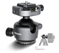 NEEWER GM41 Low Profile Tripod Ball Head, 40mm Metal Panoramic Camera Mount Adapter with 1/4" Arca Type QR Plate Compatible with Peak Design Capture Camera Clip, 360° Swivel & 90° Tilt, Max Load 22lb