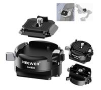 NEEWER GM47B Quick Release Plate Kit, Anti Twist Auto Lock Square QR Camera Tripod Mount Adapter & Clamp Base Compatible with Arca Swiss DJI Ronin RS 4 Pro RS 3 RS 2 Peak Design Capture V3 Camera Clip