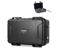 NEEWER Hard Case Compatible with DJI Osmo Action 5 Pro / 4/3 Camera, IP67 Waterproof Dustproof Shockproof Portable Travel Storage Case with Custom Foam Inserts & 12 Slots for Accessories, AC031