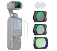 NEEWER HD Variable ND + CPL + Black Diffusion 1/4 Filter Set with 2x Screen Protector Accessories, Compatible with DJI Osmo Pocket 3 / Pocket 4 / Xtra Muse
