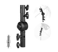NEEWER Heavy Duty Camera Flash Bracket Mount with Umbrella Softbox Holder, 270° Swivel Adjustable Metal Light Stand Adapter with 1/4" to 3/8" Thread for Speedlite LED Light Reflector Tripod, UA039