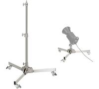 Neewer Heavy Duty Light Stand with Casters, Max Height 3.2ft/98cm, Stainless Steel Foldable Adjustable Tripod Stand, Photography Light Stand for Speedlight Softbox Monolight, Max Load 22lb, ST98SS