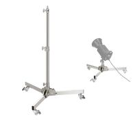 Neewer Heavy Duty Light Stand with Casters, Max Height 3.2ft/98cm, Stainless Steel Foldable Adjustable Tripod Stand, Photography Light Stand for Speedlight Softbox Monolight, Max Load 22lb, ST98SS