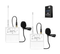 NEEWER Lapel Lavalier Microphone (2 Pack), Wired Clip On Omnidirectional Condenser Lav Mic Compatible with Rode Wireless GO II DJI Wireless Mic Transmitter for Stage YouTube Video Live Stream, CM5