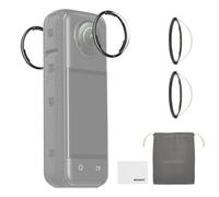 NEEWER Lens Protector Set Compatible with Insta360 X5 Action Camera (2 Pack), 9H Tempered Glass Lens Guards Accessories with Cleaning Cloth & Case, Remove Before Shooting, LPC02