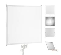NEEWER Light Diffusion Panel Scrim Kit with Silver/White Reflector Film 35"x35" Foldable Frame with 5/8" Baby Pins Handle for C Stand 3 in 1 Diffuser for Studio Portrait Product Photography, SF9090F