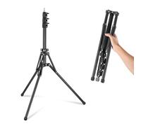 Neewer Light Stand with 180° Reversible Legs, 70"/178cm Portable Travel Tripod Stand 1/4" Screw & 5/8" Stud for Indoor Outdoor Photography Speedlite Strobe Ring Light Softbox, ST178B, Black
