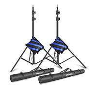 Neewer Light Stands 10 Feet/3 Meters, Pro Heavy Duty Spring Cushioned, All Metal Locking Collars, Set of 2 (Black Finish) with Carry Bags and Sandbags for Photo Video Photography HTC VIVE, etc